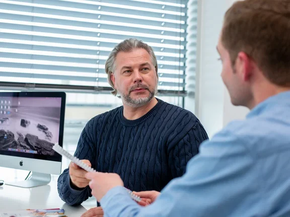 Person bei einer Therapieberatung