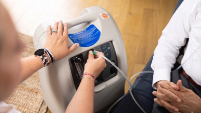 Anschluss an Sauerstoff-Konzentrator